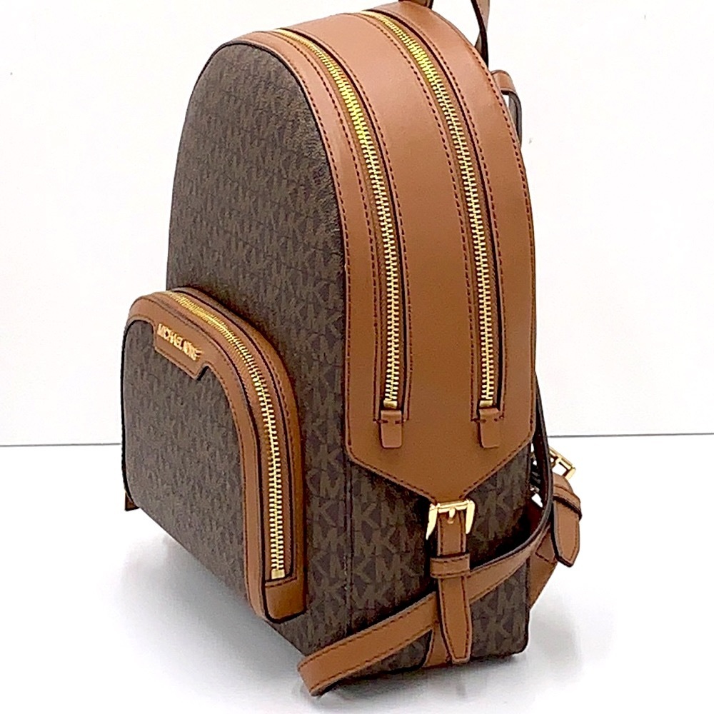 MICHAEL KORS JAYCEE MEDIUM BACKPACK BROWN SIGNATURE COLOR - Picture 9 of 16